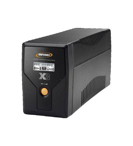 Infosec X3 EX LCD USB 1000 alimentation d'Ã©nergie non interruptible InteractivitÃ© de ligne 1 kVA 2 sortie(s) CA