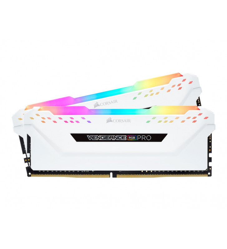 CORSAIR VENGEANCE RGB PRO SERIES 16 GO (2X 8 GO) DDR4 3200 MHZ - BLANC