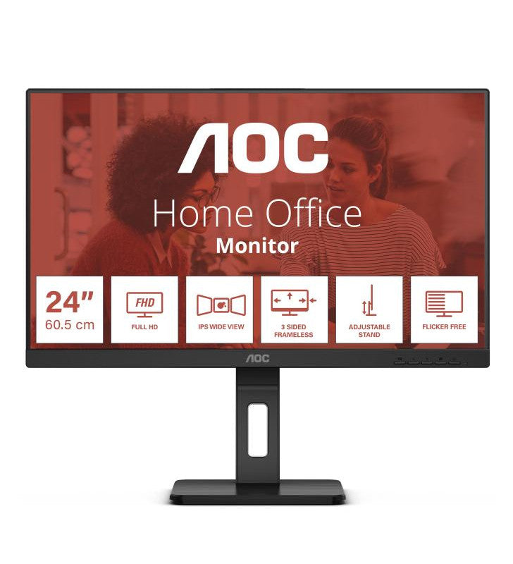 AOC E3 24E3QAF LED display 60,5 cm (23.8") 1920 x 1080 pixels Full HD LCD Noir