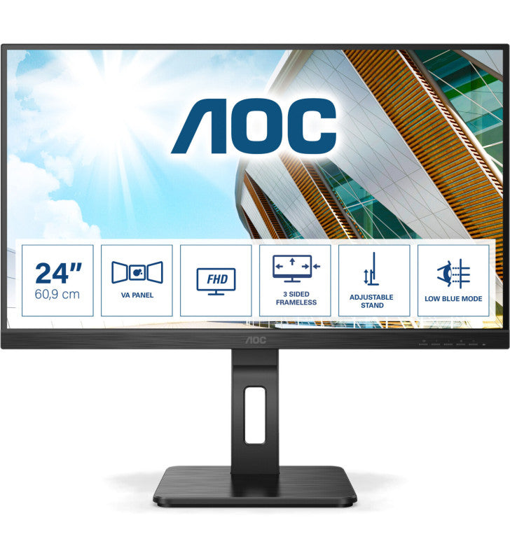 AOC P2 24P2QM LED display 60,5 cm (23.8") 1920 x 1080 pixels Full HD Noir