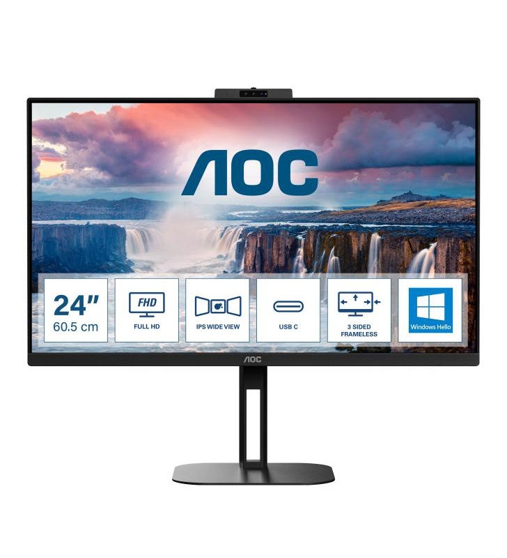 AOC V5 24V5CW/BK Ã©cran plat de PC 60,5 cm (23.8") 1920 x 1080 pixels Full HD LED Noir