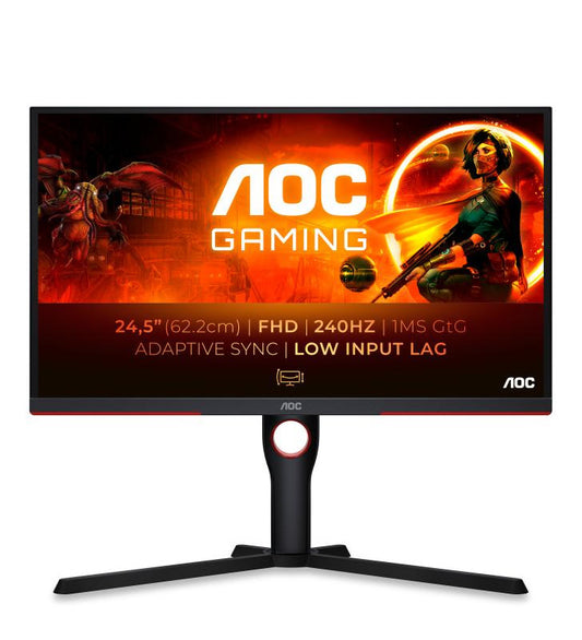 AOC G3 25G3ZM/BK Ã©cran plat de PC 62,2 cm (24.5") 1920 x 1080 pixels Full HD Noir, Rouge