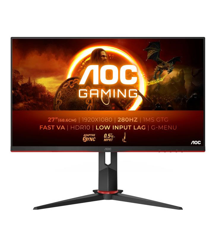 AOC G2 27G2ZN3/BK Ã©cran plat de PC 68,6 cm (27") 1920 x 1080 pixels Full HD LCD Noir, Rouge