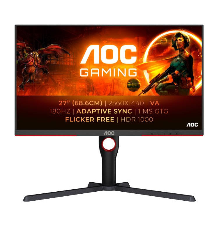 AOC G3 Q27G3XMN/BK Ã©cran plat de PC 68,6 cm (27") 2560 x 1440 pixels 2K Ultra HD LED Noir