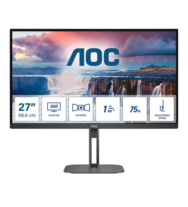 AOC V5 Q27V5N/BK Ã©cran plat de PC 68,6 cm (27") 2560 x 1440 pixels Quad HD LED Noir