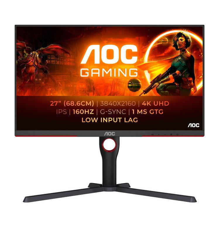 AOC G3 U27G3X/BK Ã©cran plat de PC 68,6 cm (27") 3840 x 2160 pixels 4K Ultra HD LED Noir, Rouge