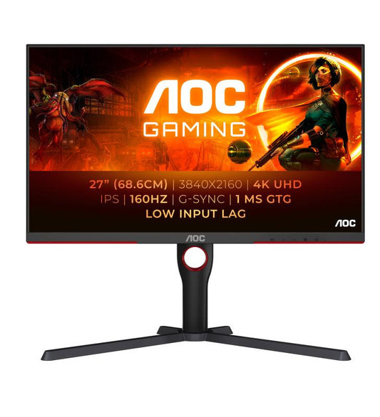 AOC G3 U27G3X/BK Ã©cran plat de PC 68,6 cm (27") 3840 x 2160 pixels 4K Ultra HD LED Noir, Rouge