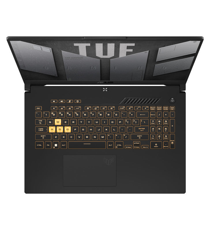 ASUS TUF Gaming F17 TUF707ZC4-HX060W IntelÂ® Core? i5 i5-12500H Ordinateur portable 43,9 cm (17.3") Full HD 8 Go DDR5-SDRAM 512 Go SSD NVIDIA GeForce RTX 3050 Wi-Fi 6 (802.11ax) Windows 11 Home Noir, Gris