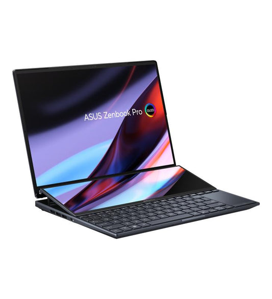 ASUS Zenbook Pro 14 Duo OLED BX8402VV-P1036X IntelÂ® Core? i9 i9-13900H Ordinateur portable 36,8 cm (14.5") Ã‰cran tactile 2.8K 32 Go LPDDR5-SDRAM 1 To SSD NVIDIA GeForce RTX 4060 Wi-Fi 6E (802.11ax) Windows 11 Pro Noir