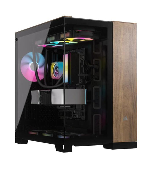 CORSAIR 6500X Mid-Tower PC Case, Black/Walnut