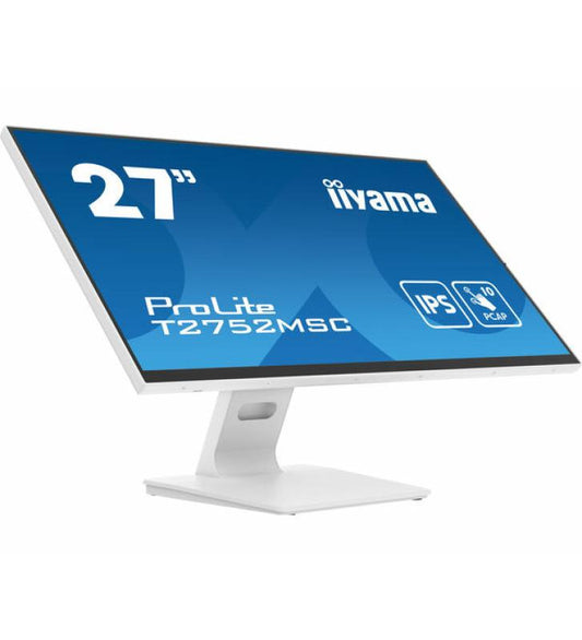 iiyama ProLite T2752MSC-W1 Ã©cran plat de PC 68,6 cm (27") 1920 x 1080 pixels Full HD LED Ã‰cran tactile Blanc