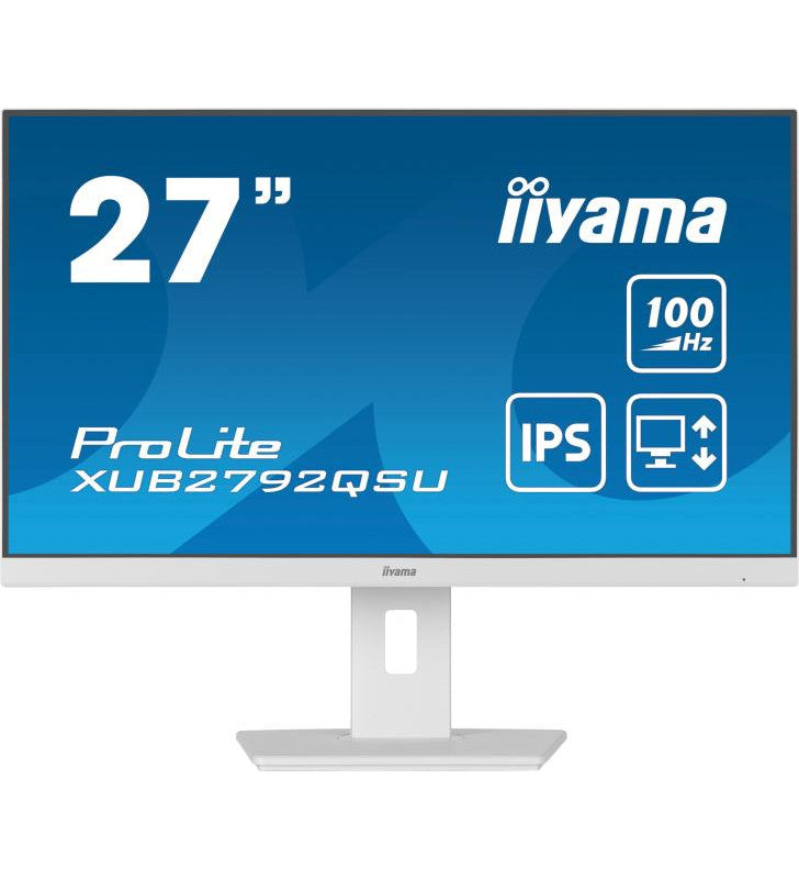 iiyama ProLite XUB2792QSU-W6 Ã©cran plat de PC 68,6 cm (27") 2560 x 1440 pixels Wide Quad HD LED Blanc