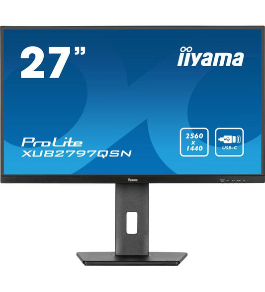 iiyama ProLite XUB2797QSN-B1 Ã©cran plat de PC 68,6 cm (27") 2560 x 1440 pixels Wide Quad HD LED Noir