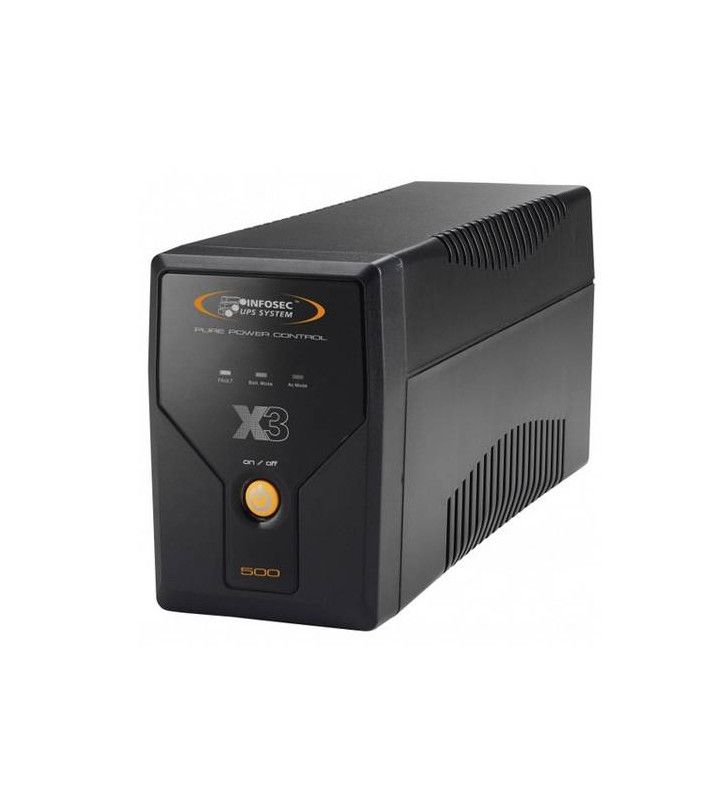 Infosec X3 EX LCD USB 800 alimentation d'Ã©nergie non interruptible InteractivitÃ© de ligne 0,8 kVA 2 sortie(s) CA