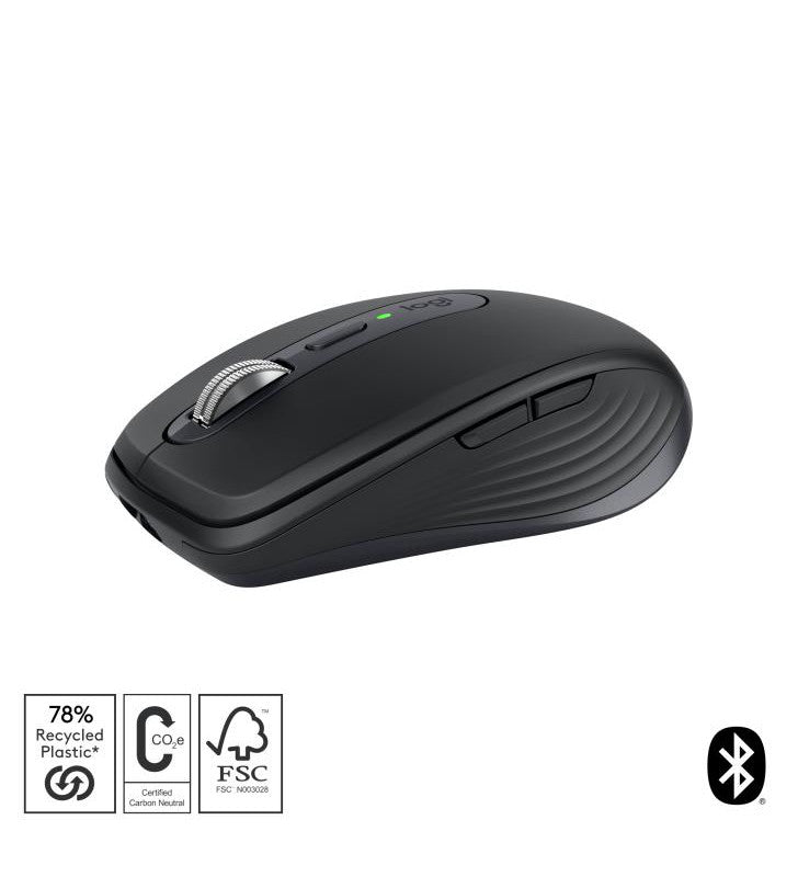 Logitech MX Anywhere 3S souris Bureau Droitier RF sans fil + Bluetooth Laser 8000 DPI