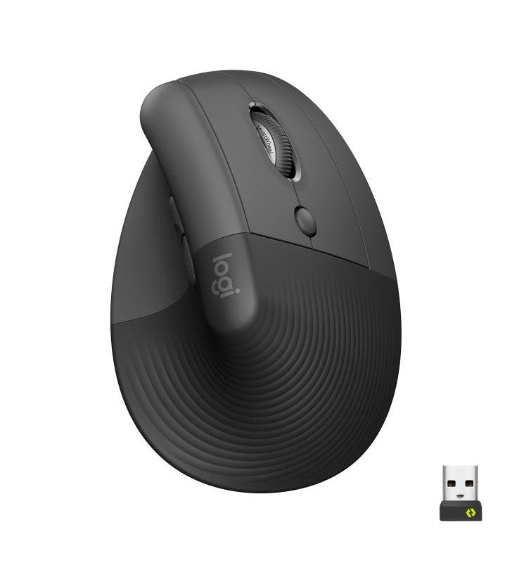 Logitech Souris LIFT RIGHT VERTICAL ERGO Bluetooth - Graphite