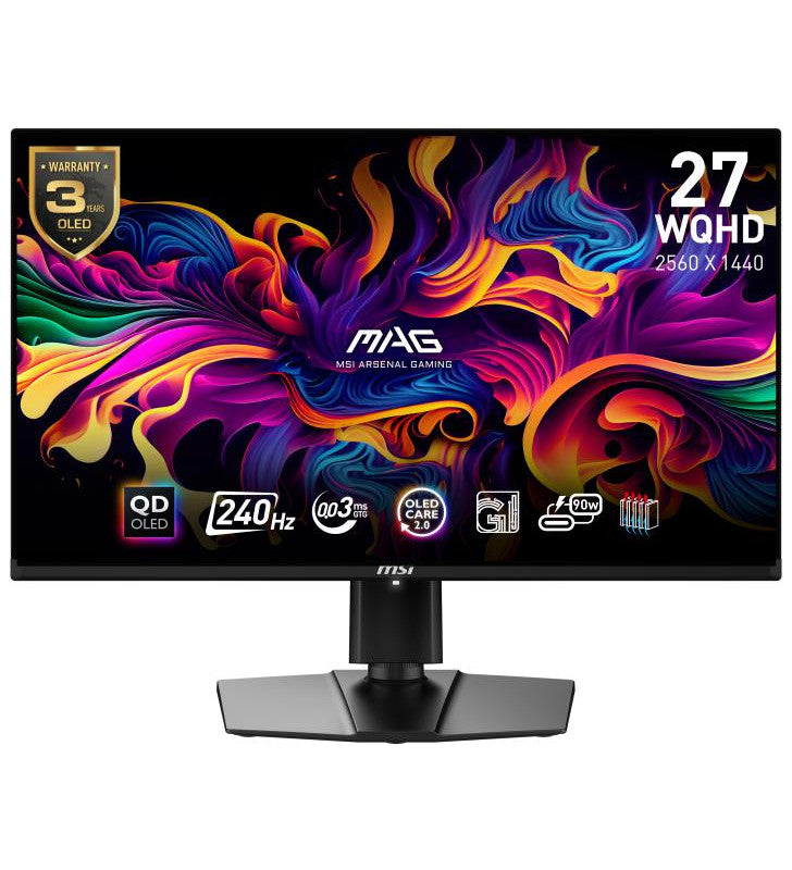 MSI MAG 271QPX QD-OLED E2 Ã©cran plat de PC 67,3 cm (26.5") 2560 x 1440 pixels Wide Quad HD QDOLED Noir