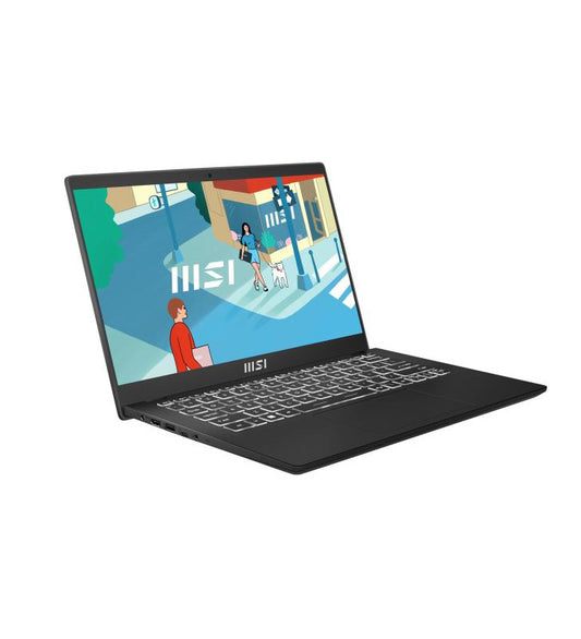 MSI Modern 14 C13M-410FR IntelÂ® Core? i7 i7-1355U Ordinateur portable 35,6 cm (14") Full HD 16 Go DDR4-SDRAM 512 Go SSD Wi-Fi 6 (802.11ax) Windows 11 Home Noir