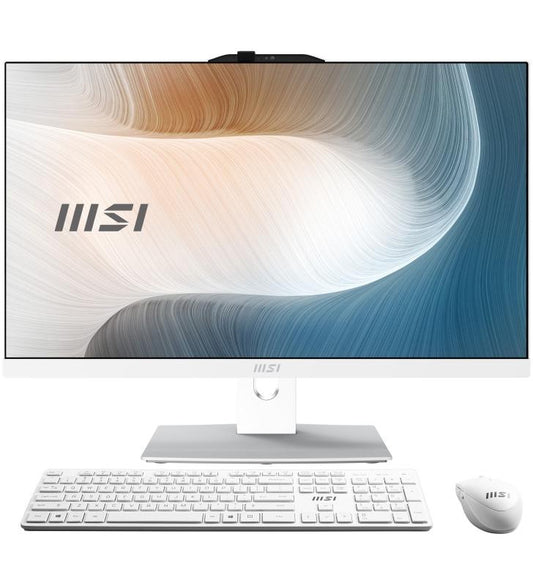 MSI Modern AM242P 12M-870FR IntelÂ® Core? i7 i7-1255U 60,5 cm (23.8") 1920 x 1080 pixels PC All-in-One 16 Go DDR4-SDRAM 512 Go SSD Windows 11 Pro Wi-Fi 6E (802.11ax) Blanc