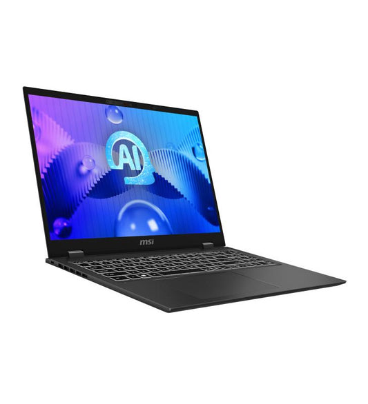 MSI Prestige 16 AI Evo B1MG-021FR Intel Core Ultra 7 155H Ordinateur portable 40,6 cm (16") Quad HD+ 32 Go LPDDR5-SDRAM 1 To SSD Wi-Fi 7 (802.11be) Windows 11 Pro Gris