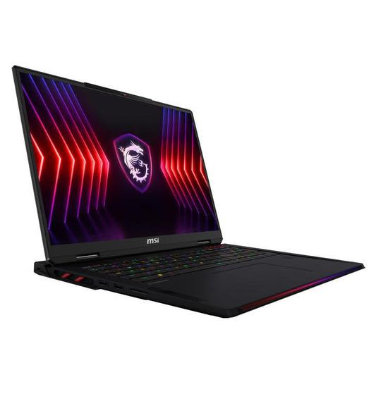 MSI Raider 18 HX A14VGG-001FR IntelÂ® Core? i9 i9-13900HX Ordinateur portable 45,7 cm (18") WQUXGA 64 Go DDR5-SDRAM 2 To SSD NVIDIA GeForce RTX 4070 Wi-Fi 7 (802.11be) Windows 11 Pro Noir