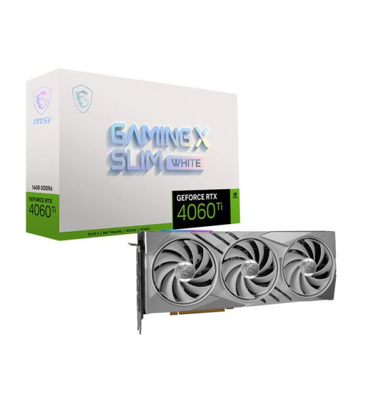 MSI GAMING GeForce RTX 4060 Ti X SLIM WHITE 16G NVIDIA 16 Go GDDR6