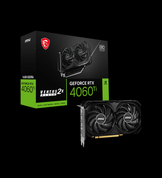 MSI VENTUS GEFORCE RTX 4060 TI 2X BLACK 16G OC carte graphique NVIDIA 16 Go GDDR6