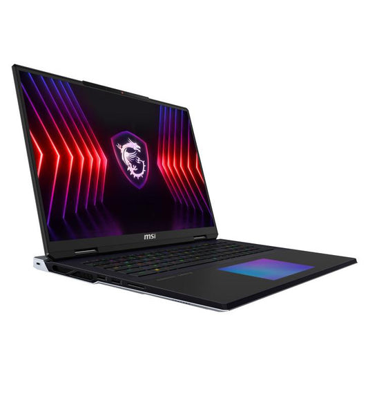 MSI Titan 18 HX A14VHG-007FR IntelÂ® Core? i9 i9-14900HX Ordinateur portable 45,7 cm (18") UHD+ 128 Go DDR5-SDRAM 2 To SSD NVIDIA GeForce RTX 4080 Wi-Fi 7 (802.11be) Windows 11 Pro Noir