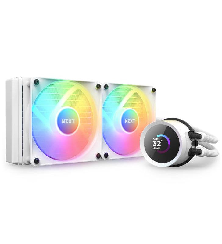 NZXT Kraken 240 RGB Processeur Refroidisseur de liquide tout-en-un 12 cm Blanc 1 piÃ¨ce(s)