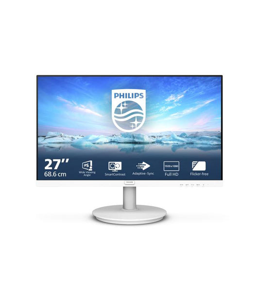 Philips V Line 271V8AW/00 Ã©cran plat de PC 68,6 cm (27") 1920 x 1080 pixels Full HD LCD Blanc