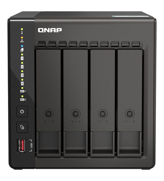 QNAP TS-453E NAS Tower IntelÂ® CeleronÂ® J6412 8 Go QNAP QTS Noir