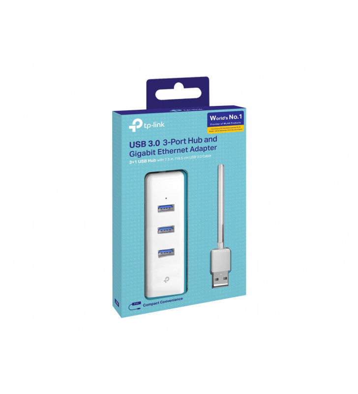 TP-Link UE330 - Adaptateur USB / Ethernet Gigabit avec Hub 3 ports USB 3.0